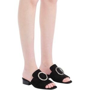 DORATEYMUR suede slide sandal 38